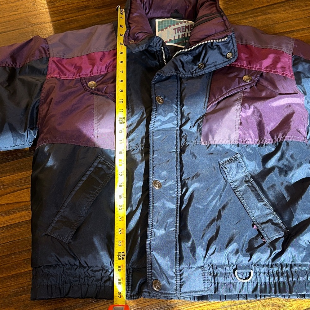 Vintage Extreme Limit 90’s Purple and Dark Blue Puffer Winter Jacket - Picture 10 of 14